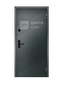 Входная дверь с терморазрывом одностворчатая графит теплая, металл с двух сторон ДП-286